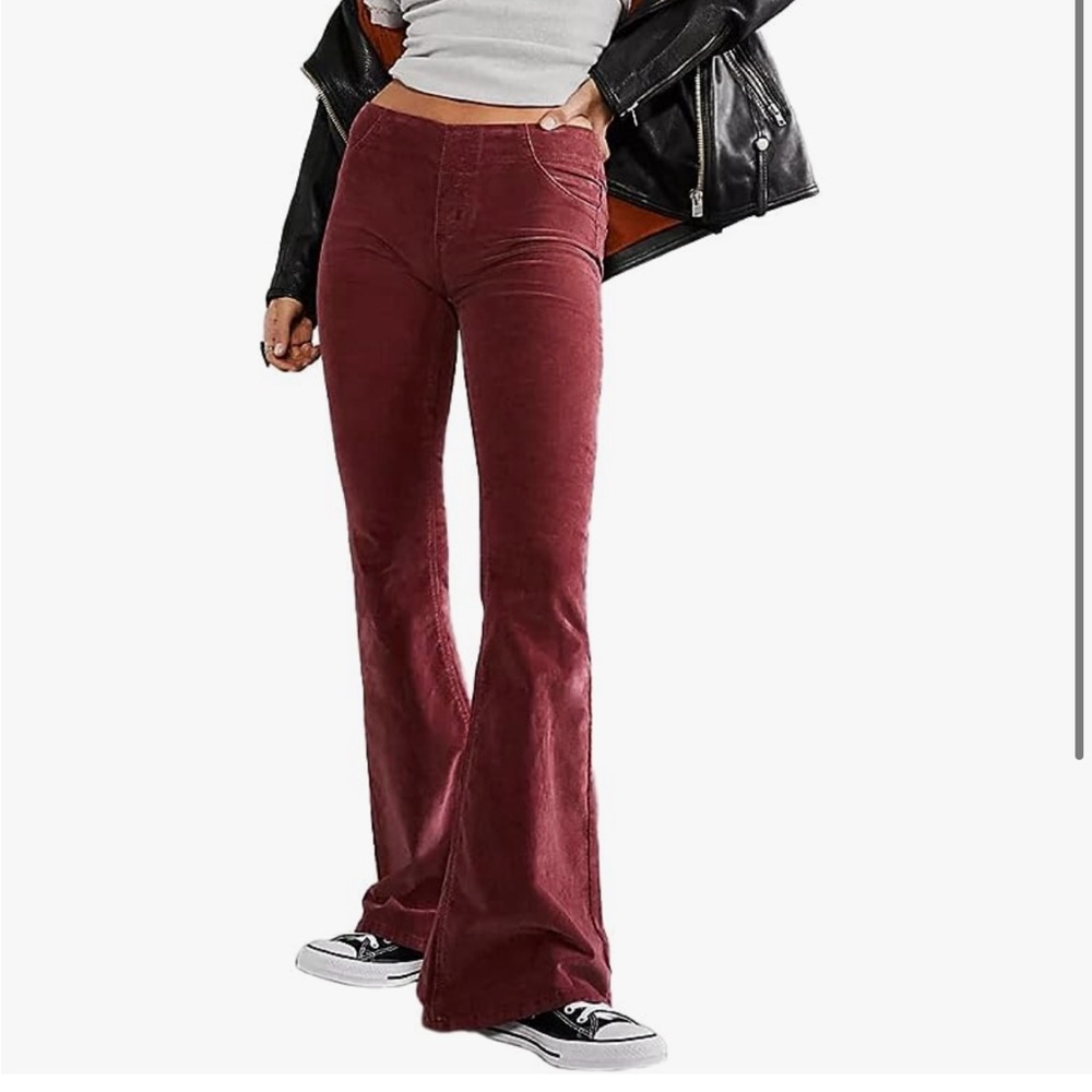Free People Pull On Cord Flare, pants Garnet Royale size 27